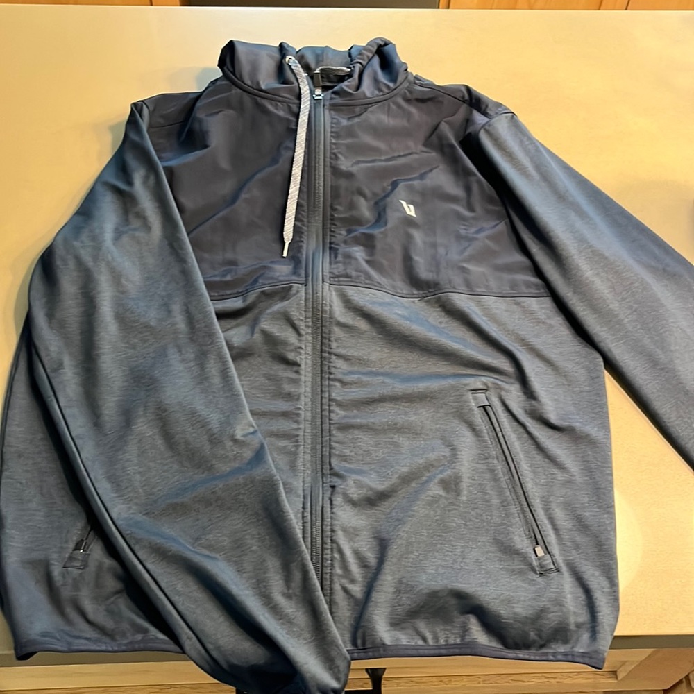 Men’s zip down navy blue jacket